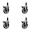 Service Caster 5'' Semi Steel Swivel 1-1/8'' Expanding Stem Caster Set with Brake, 4PK SCC-EX20S514-SSS-PLB-118-4 - alternate 1